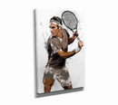 Roger Federer Poster Tennis player  Hand Made Posters Canvas Print Kids Wall Art Man Cave Gift Home Decor