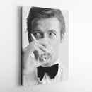 Roger Moore Canvas Art – James Bond Smoking Wall Decor