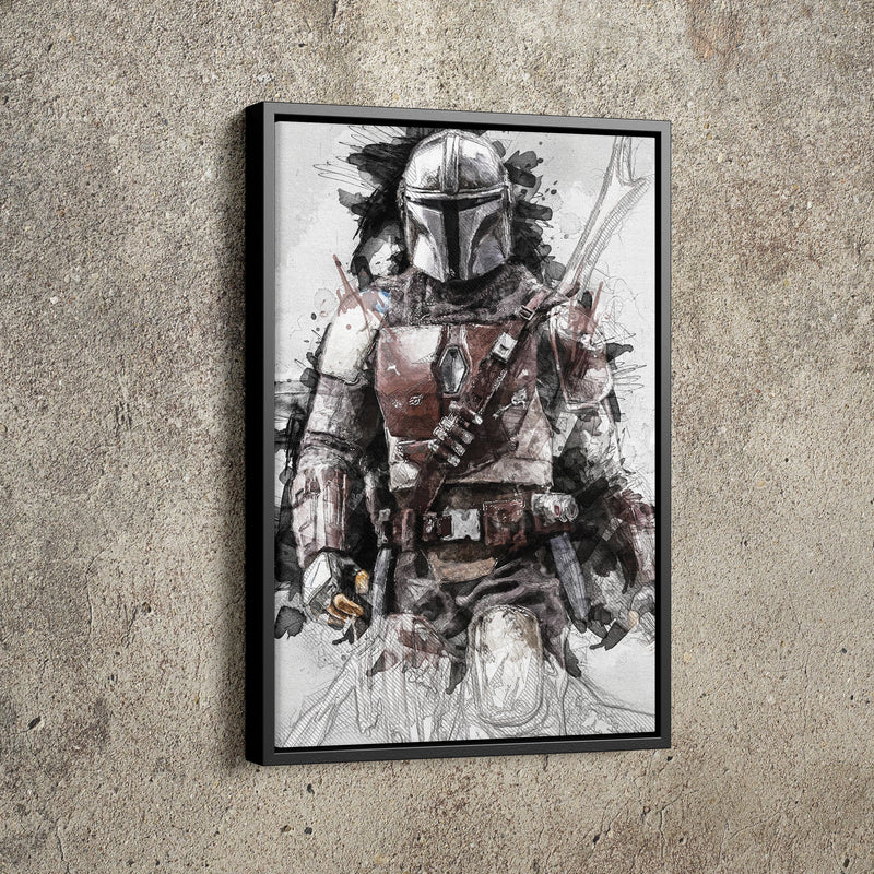 The Mandalorian Canvas Movie Poster Wall Print deals Semi Gloss 30x40