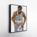 Giannis Antetokounmpo Canvas Art – Milwaukee Bucks Wall Decor