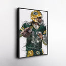 Aaron Rodgers Canvas Art – Green Bay Packers Wall Decor