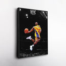 Kobe Bryant Lakers Flying Dunk Canvas Wall Art Decor - NBA Action Art