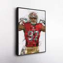 Nick Bosa Canvas Art – San Francisco 49ers Wall Decor