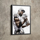 Ed Reed Poster Baltimore Ravens Football Hand Made Posters Canvas Print Kids Wall Art Home Man Cave Gift Decor