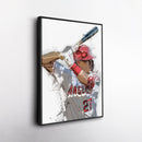 Mike Trout Canvas Art – Los Angeles Angels Wall Decor