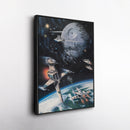 Death Star, Star Destroyer, Battle, TIE Interceptor Canvas Wall Art Decor - Star Wars Epic Art