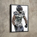 Bobby Wagner Poster Seattle Seahawks Football Hand Made Posters Canvas Print Wall Art Man Cave Gift Home Kids Decor