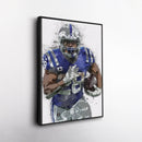Jonathan Taylor Canvas Art – Indianapolis Colts Wall Decor