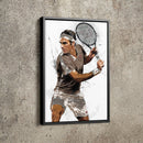 Roger Federer Poster Tennis player  Hand Made Posters Canvas Print Kids Wall Art Man Cave Gift Home Decor
