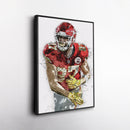 Travis Kelce Canvas Art – Kansas City Chiefs Wall Decor