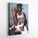 Michael Jordan Smoking Canvas – Chicago Bulls Wall Art Home Decor