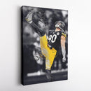 T.J. Watt Canvas Art – Steelers Celebration Wall Decor