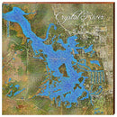 Kings Bay, Florida Map Home Decor Art Print on Real Wood