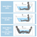 Nuvia Lagoona 61-Inch 2-Person Acrylic Whirlpool Massage Bathtub With 16 Water Jets And LED Lights (SAK15780)