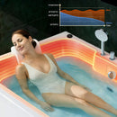 Nuvia Lagoona 61-Inch 2-Person Acrylic Whirlpool Massage Bathtub With 16 Water Jets And LED Lights (SAK15780)