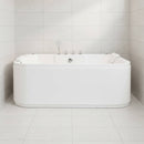 Nuvia Lagoona 61-Inch 2-Person Acrylic Whirlpool Massage Bathtub With 16 Water Jets And LED Lights (SAK15780)