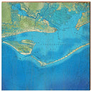 Forgotten Coast, Florida Map Home Decor Art Print on Real Wood