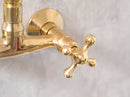 Wall Mounted Unlacquered Brass Faucet