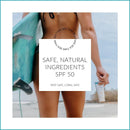 Coral Reef Safe Sunscreen Lotion TSA Compliant SPF 50 Biodegradable Zinc