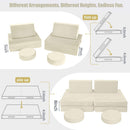 8-Piece Kids Play Couch Solid Color