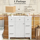 36' Bathroom Vanity with Ceramic Sink, White, Solid Wood Frame, Soft Close Doors, Adjustable Shelves, 3 Drawers ,Including Double-Depth Drawer for Hairdryer Storage(Old sku:SV000003AAW-2)