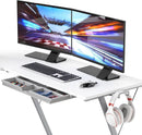 Vista L Shape Desk With Removable Monitor Stand White