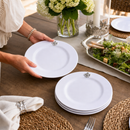 Fleur de lis Melamine Lunch Plates - Set of 4