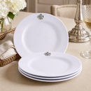 Fleur de lis Melamine Lunch Plates - Set of 4