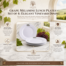 Grape Melamine Lunch Plates - Set of 4