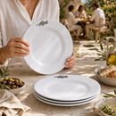 Olive Melamine Lunch Plates - Set of 4