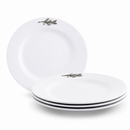 Olive Melamine Lunch Plates - Set of 4