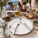 Olive Melamine Lunch Plates - Set of 4