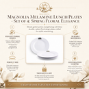 Magnolia Melamine Lunch Plates - Set of 4