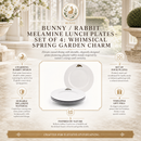 Bunny / Rabbit Melamine Lunch Plates - Set of 4