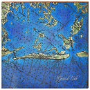 Grand Isle Map Home Decor Art Print on Real Wood