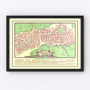 Vintage Map of Salem, Massachusetts 1930