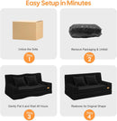 Boneless Loveseat Sofa Bed, 59" Corduroy