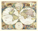 Vintage World Map 1690