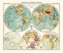 Vintage World Map 1911