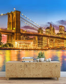 New York City Brooklyn Bridge Wall Mural Decal Sticker.