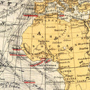 Vintage World Map (Sir John Herschel's Projection) 1871
