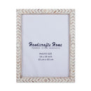Poster Picture Frame Taj Pattern Bone Inlay Collection in 6 Sizes, Brown