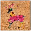 Floral Reindeer Home Decor Art Print on Real Wood