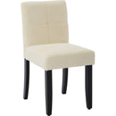 Hengming vertical striped dining chair, thick cushion without armrest, suitable for dining room, living room, study and other occasions,set of 2