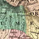 Vintage Map of Turkey (in Europe) 1836