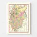 Vintage Map of Russia (in Europe) 1842