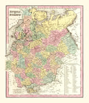 Vintage Map of Russia (in Europe) 1842