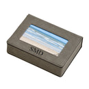 Leatherette Frame Cover Box Grey  6.75" X 5" X 1.75"