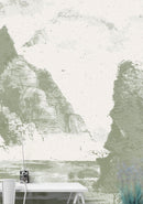 Shan Shui Traditional Chinese Mountain Landscape Scenery Painting Wall Mural.