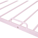 Twin Size Metal House Bed with Twin Size Trundle, Pink